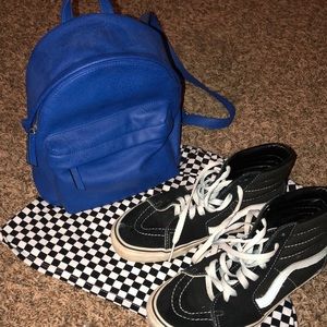 Mini blue backpack